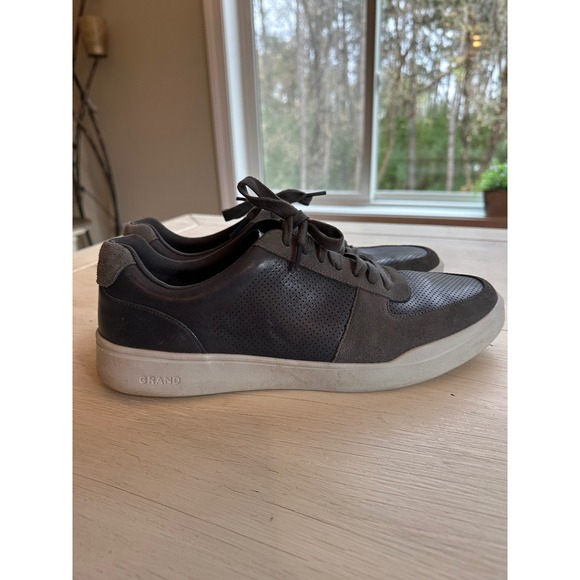 Cole Haan Other - Cole Haan Grand Men's Gray Suede Perforated Leather Sneakers Size 12 Lightweight